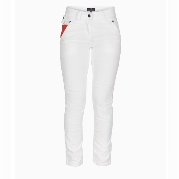 Amundsen Pants - Amundsen Fjordcord White Pants with Red Accent L (8-10)